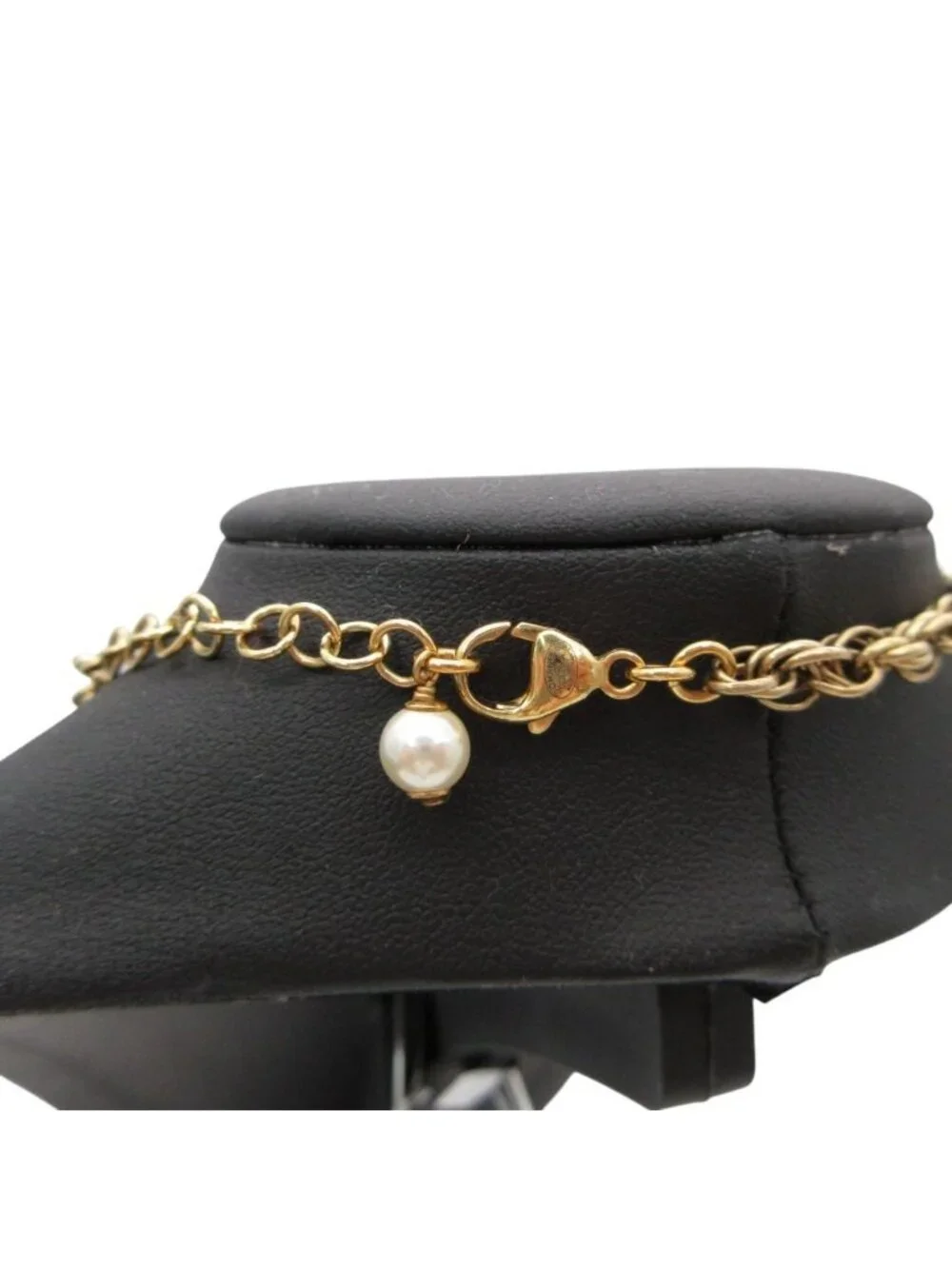 Chanel Necklace Pearl Bijou Stone CC Logo Gold
